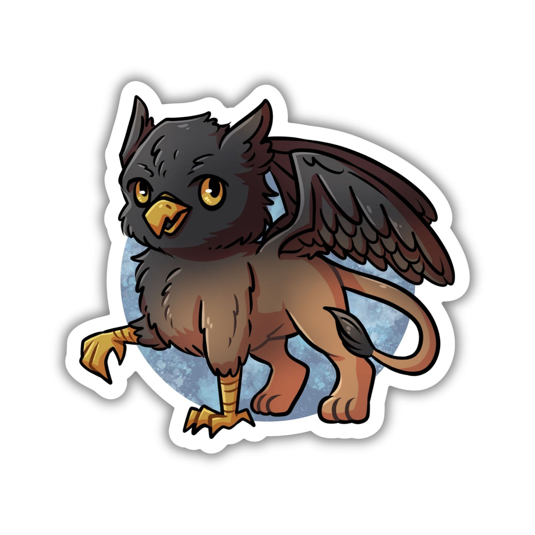 Ponder the Baby Griffon Sticker | Tomes & Tea