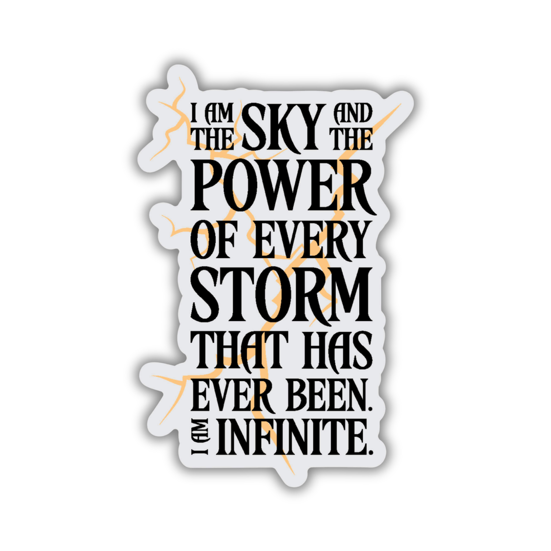 I Am Infinite Quote Sticker | Fourth Wing