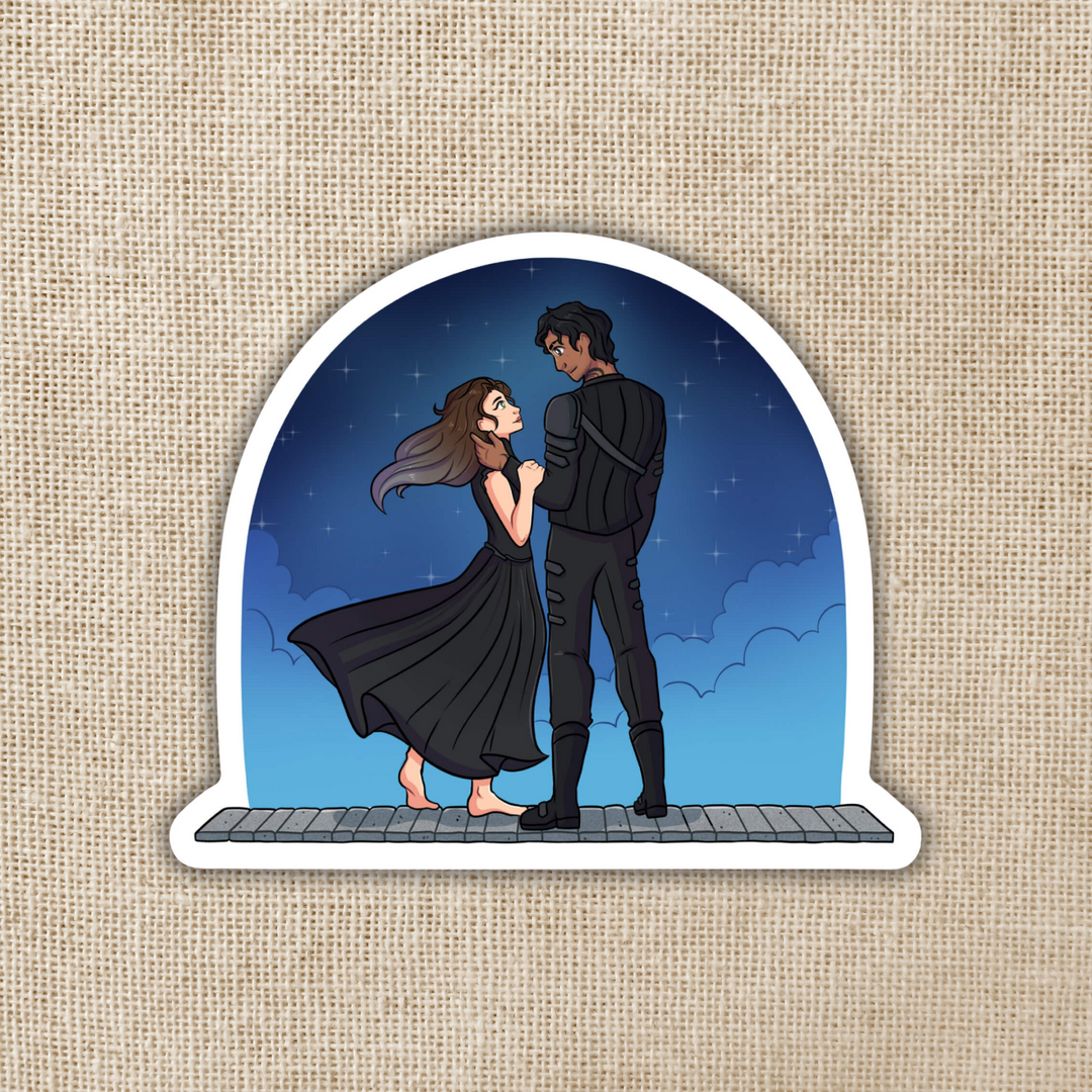 Violet and Xaden on Parapet Sticker | Fourth Wing