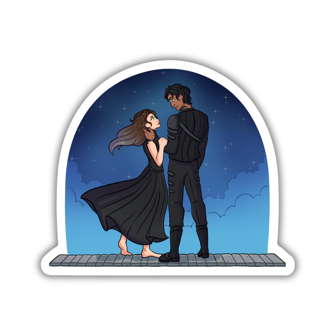 Violet and Xaden on Parapet Sticker | Fourth Wing