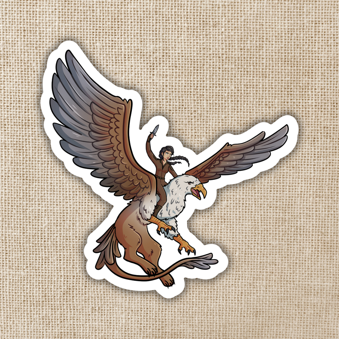 Cat Riding Kiralair Sticker | Fourth Wing