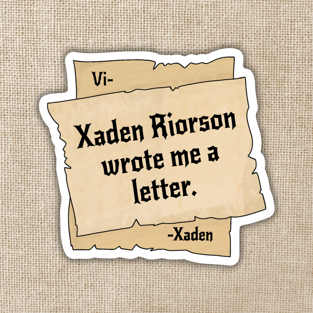 Xaden Riorson Wrote Me A Letter Sticker | Fourth Wing