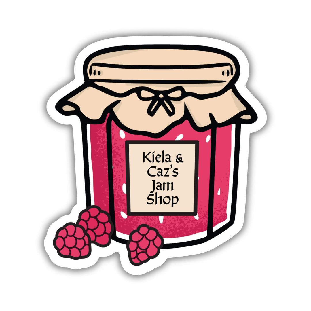 Kiela & Caz’s Raspberry Jam Sticker | The Spellshop