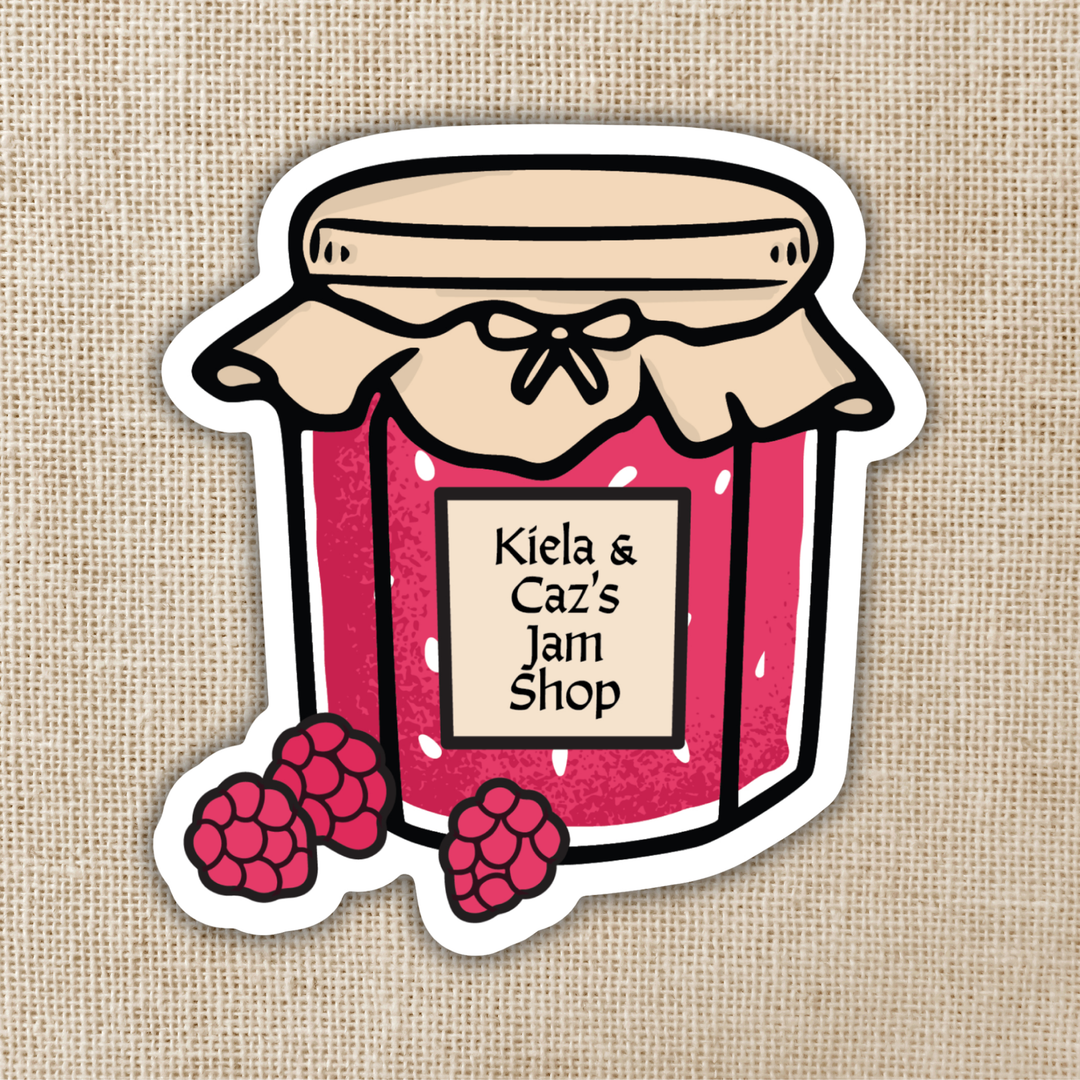 Kiela & Caz’s Raspberry Jam Sticker | The Spellshop