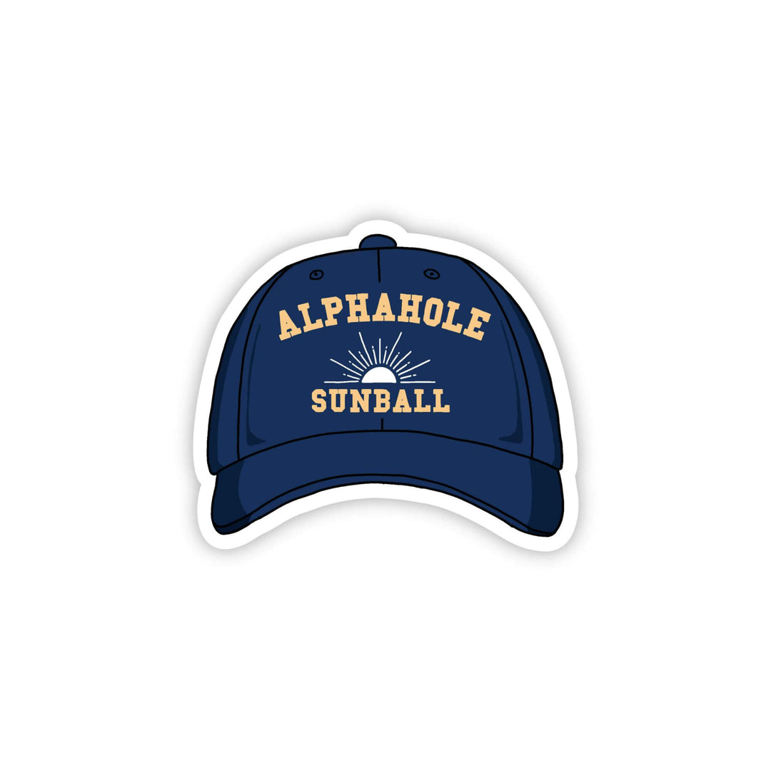 Alphahole Sunball Baseball Cap Sticker | Crescent City