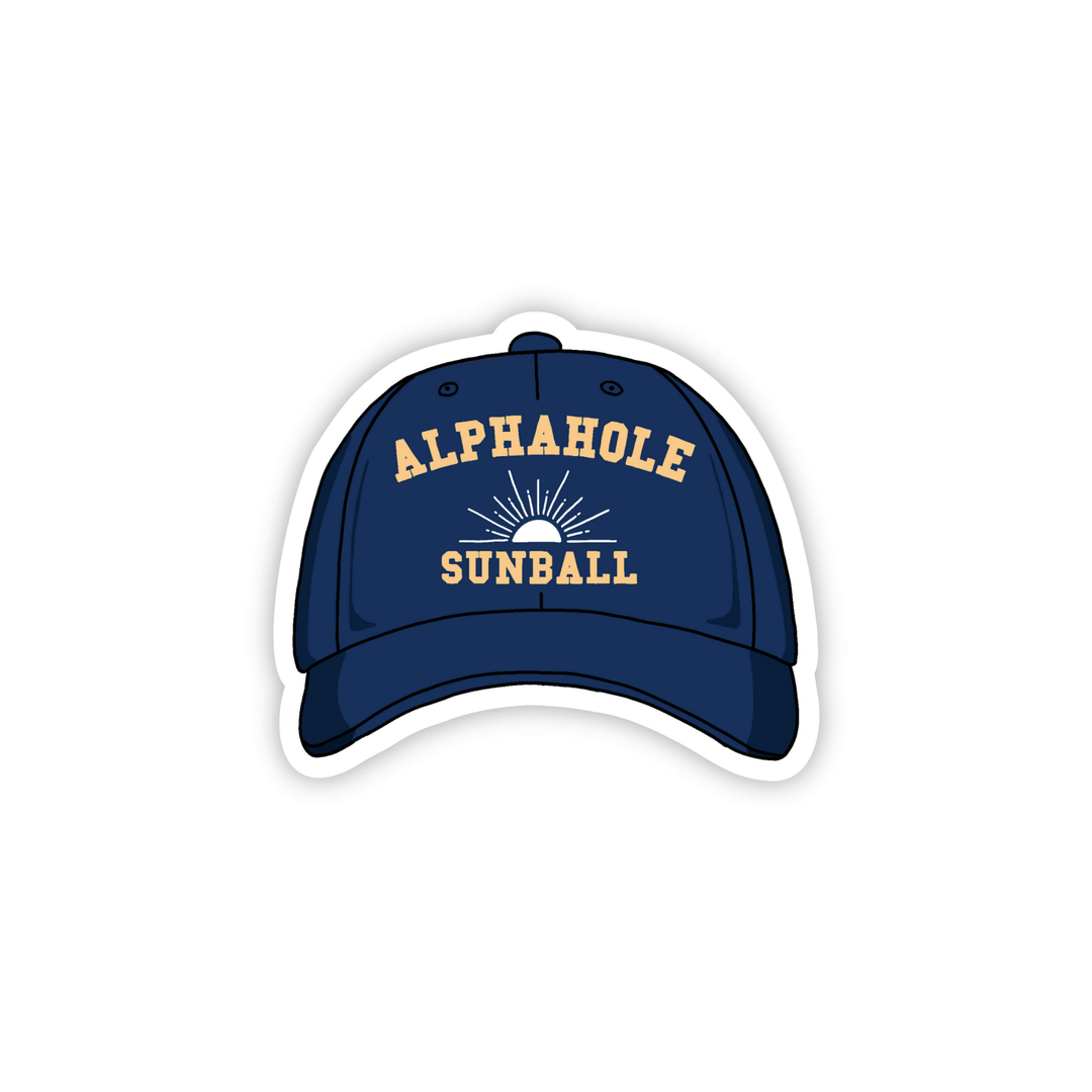Alphahole Sunball Baseball Cap Sticker | Crescent City