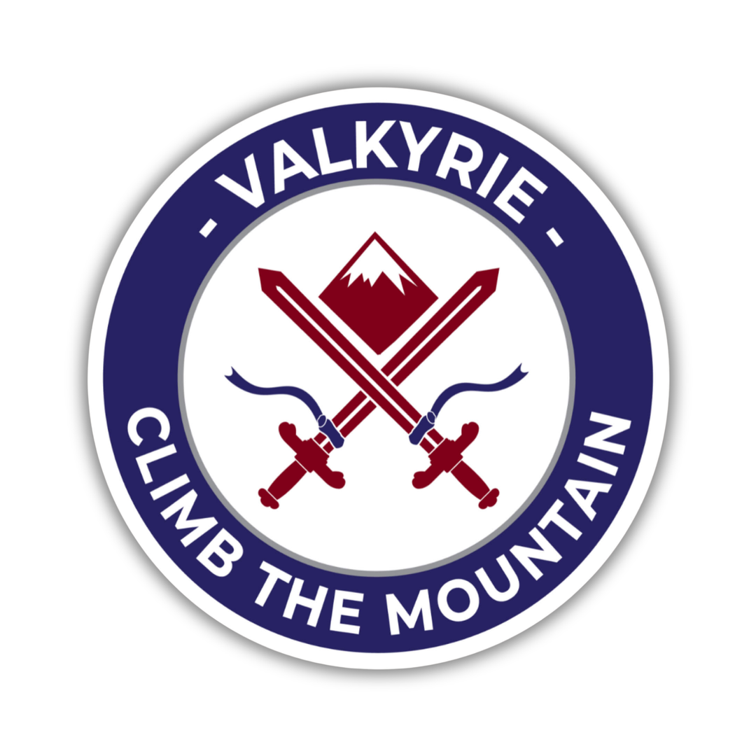 Valkyrie Climb the Mountain Sticker