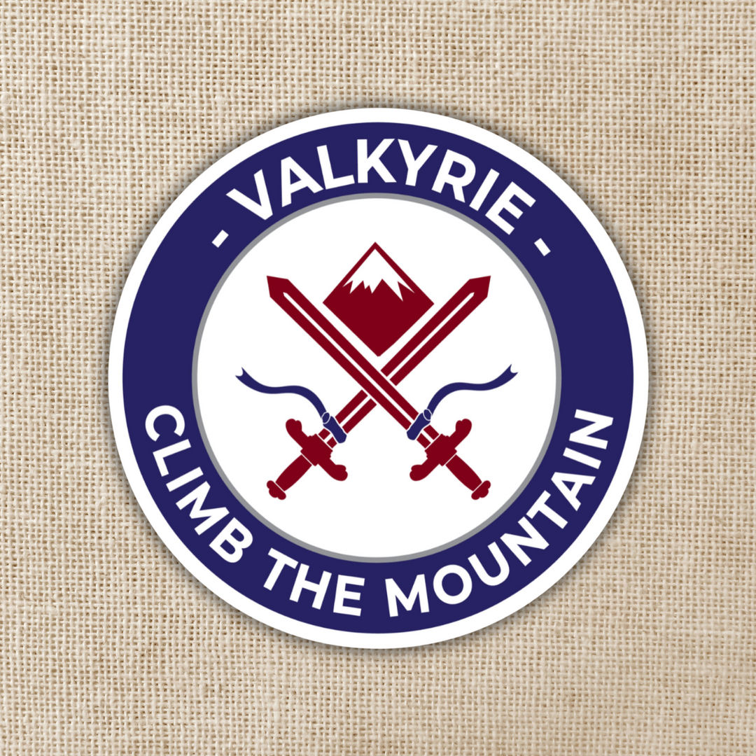 Valkyrie Climb the Mountain Sticker