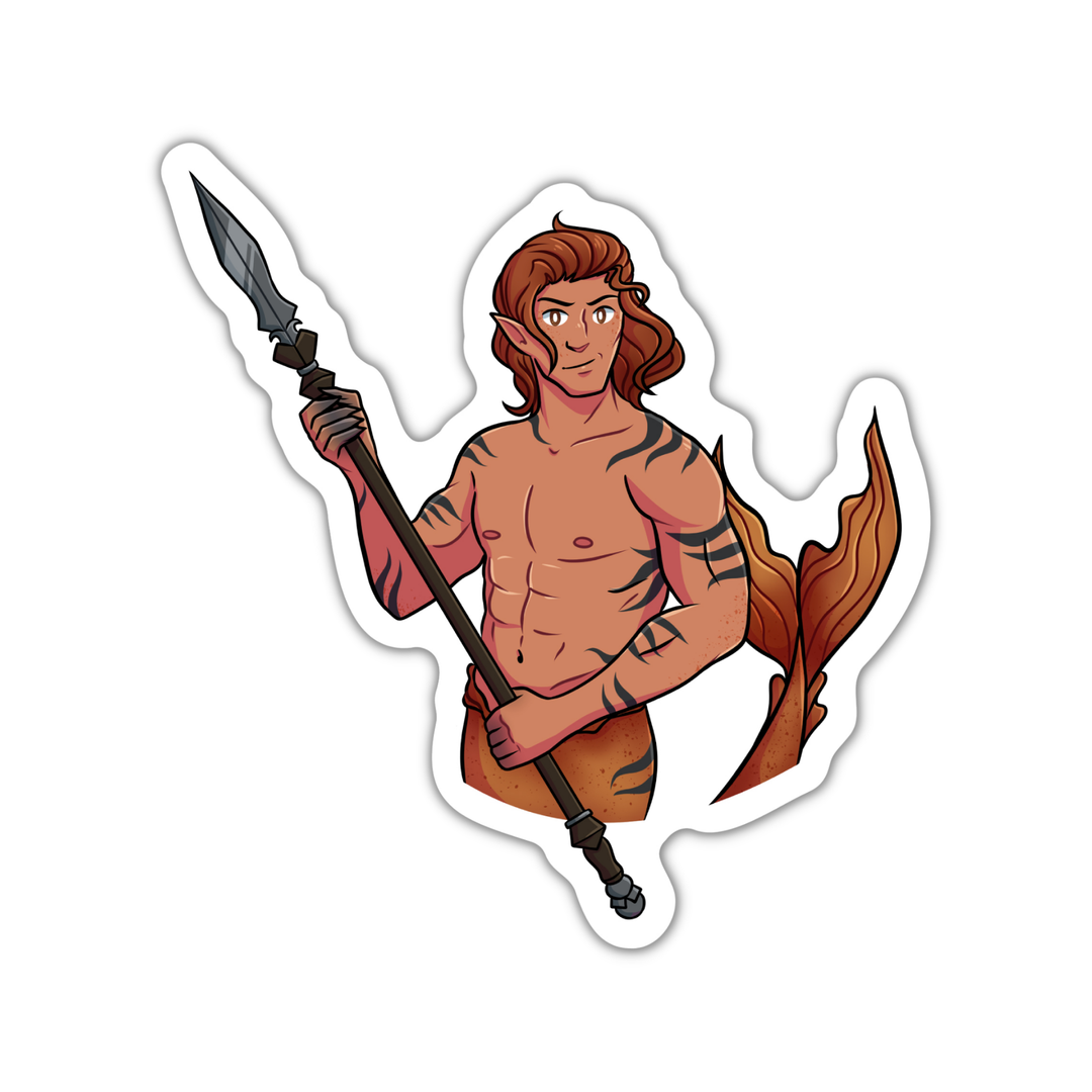 Tharion Ketos Character Art Sticker | Crescent City