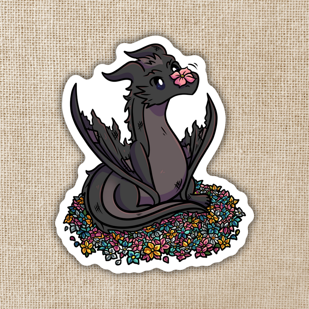 Abraxos Smelling the Flowers Sticker | Throne of Glass Inspired