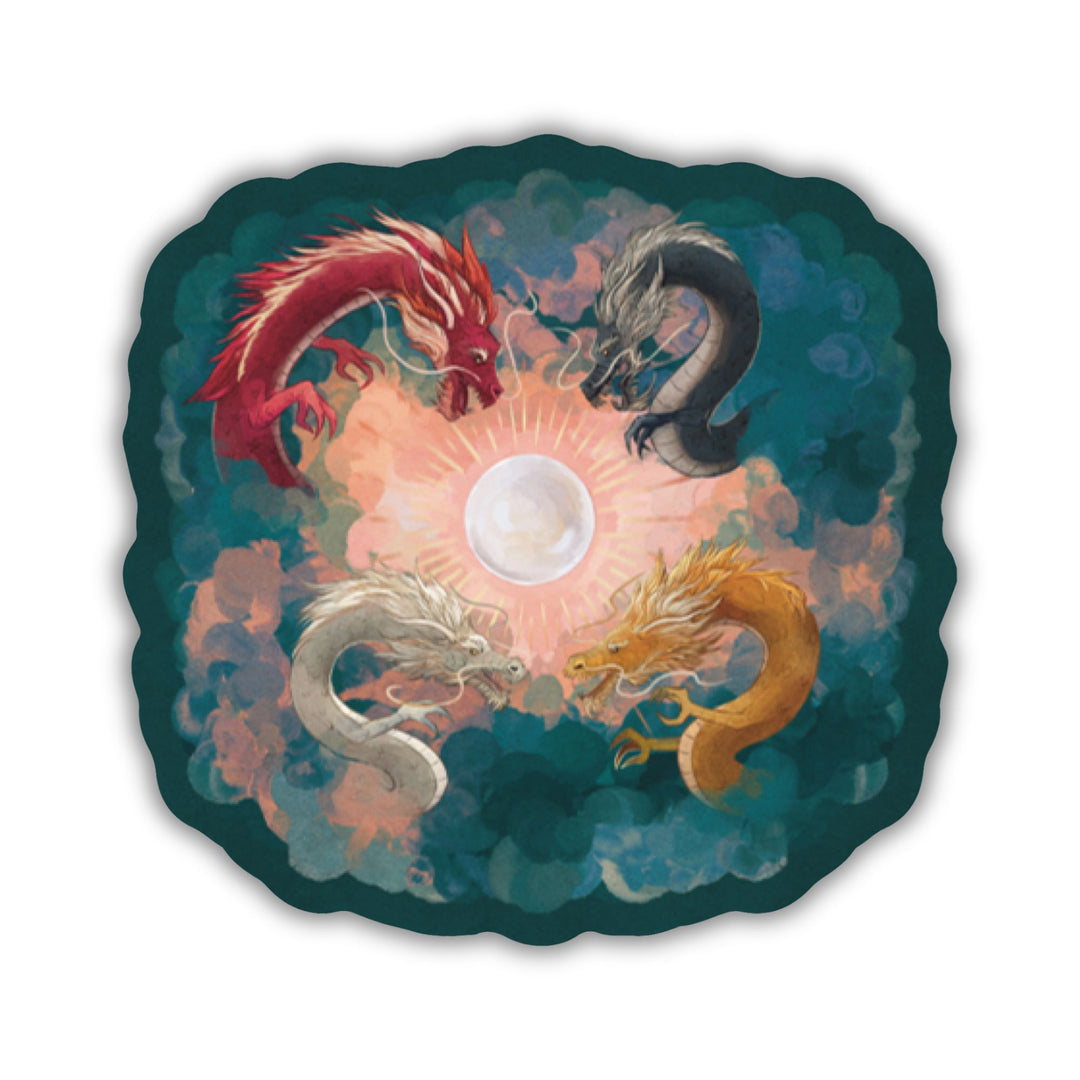 The Four Dragons Sticker | Daughter of the Moon Goddess