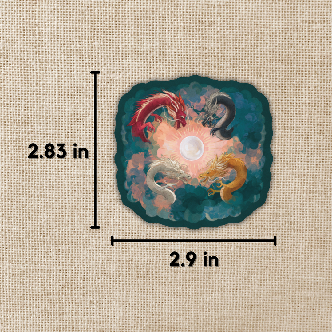 The Four Dragons Sticker | Daughter of the Moon Goddess
