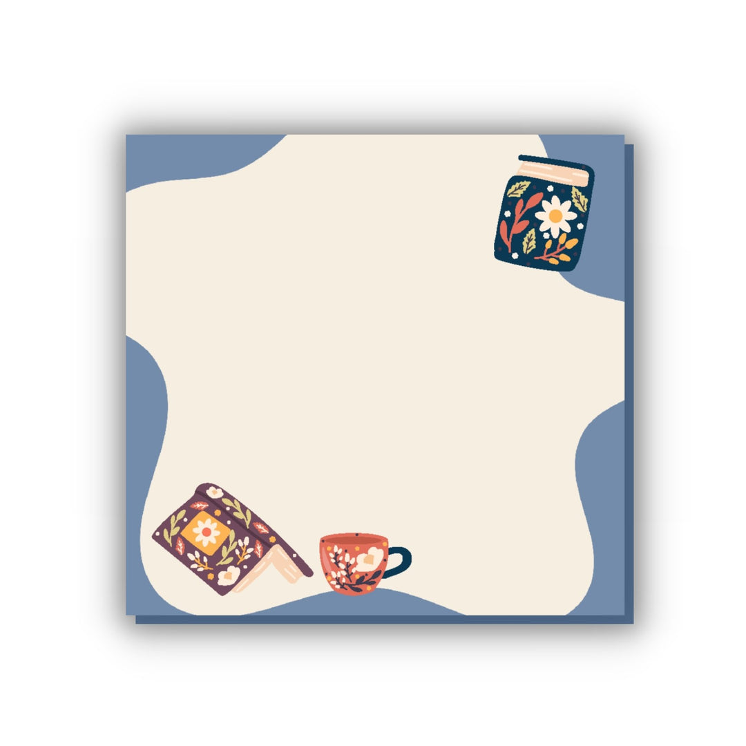 Books and Tea Sticky Notes