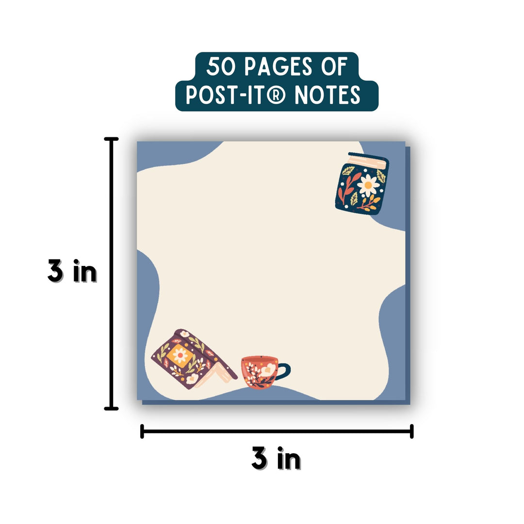 Books and Tea Sticky Notes