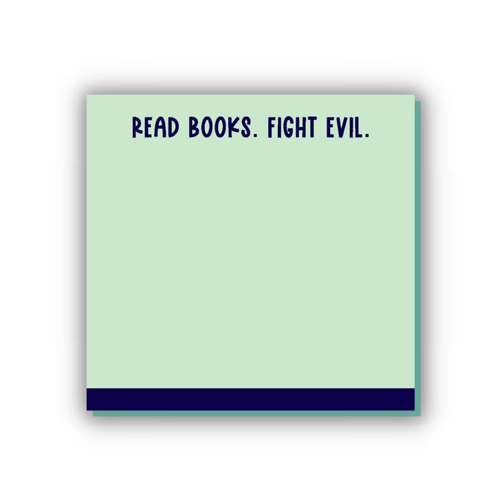 Read Books Fight Evil Sticky Notes