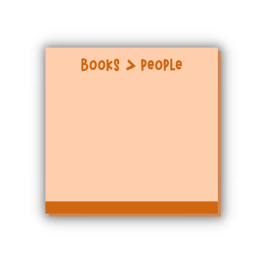 Books Are Better Than People Sticky Notes