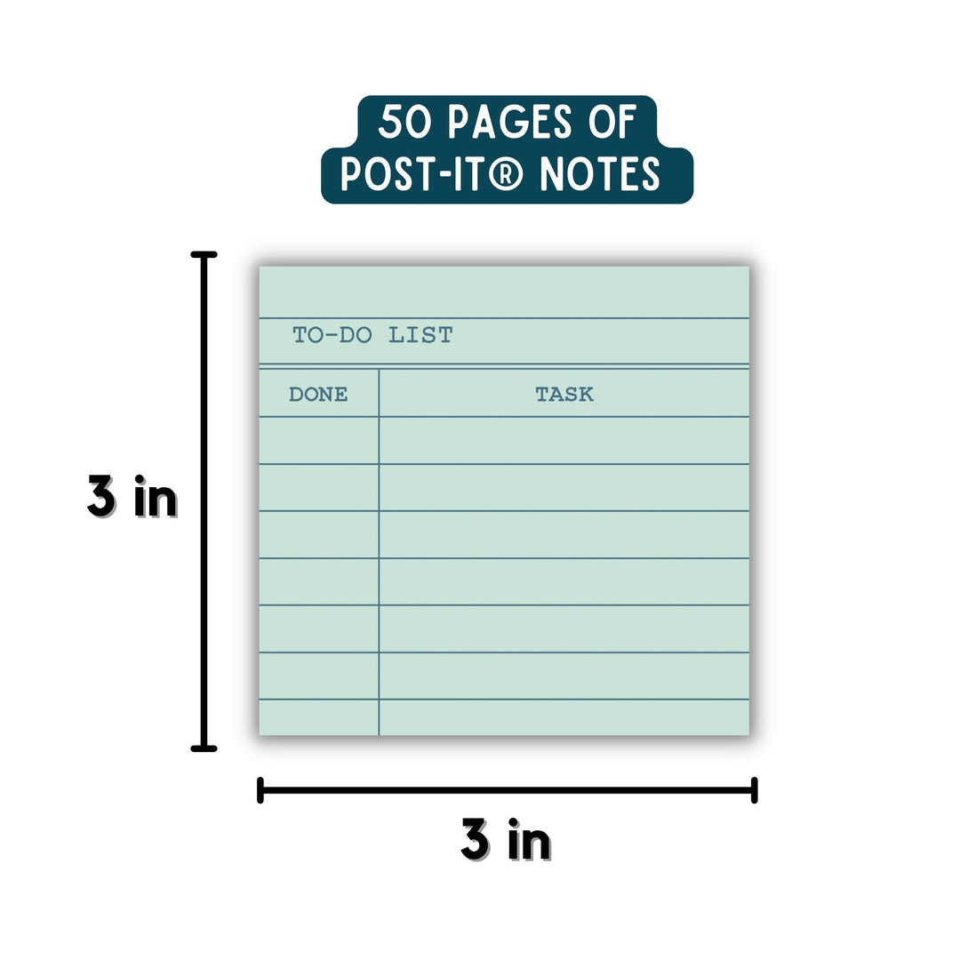 Library Card To-Do List Sticky Notes