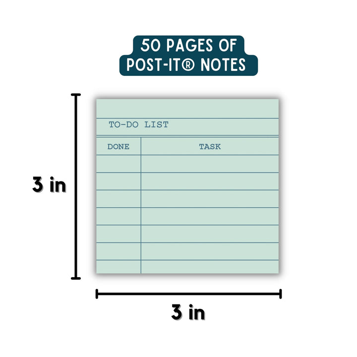 Library Card To-Do List Sticky Notes