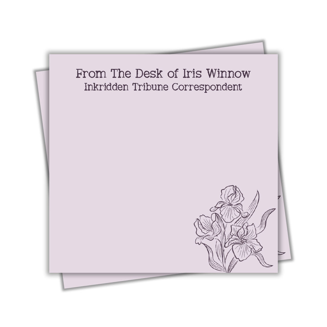 Desk of Iris Winnow Sticky Notes | Divine Rivals