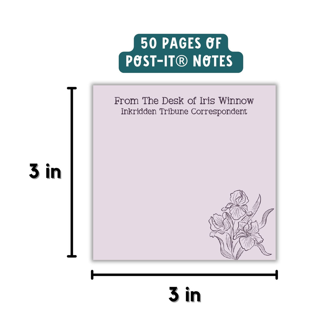 Desk of Iris Winnow Sticky Notes | Divine Rivals