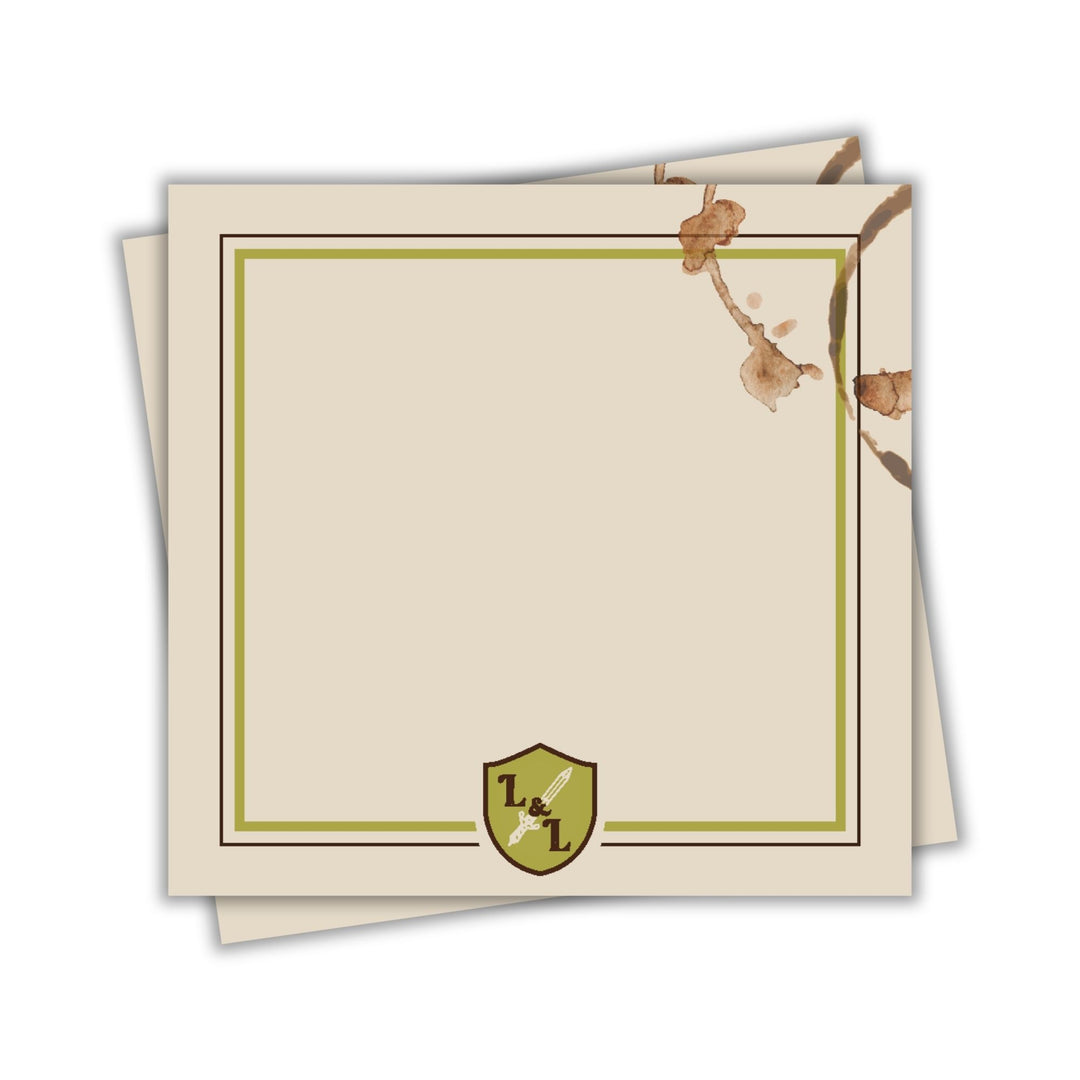 Legends & Lattes Logo Sticky Note | Legends & Lattes
