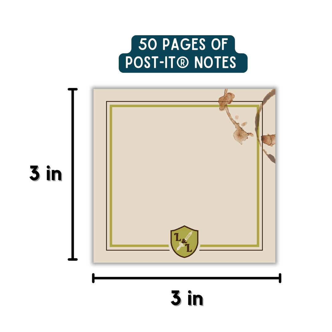 Legends & Lattes Logo Sticky Note | Legends & Lattes