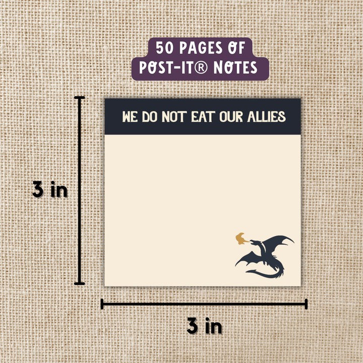 We Do Not Eat Our Allies Sticky Notes | Fourth Wing