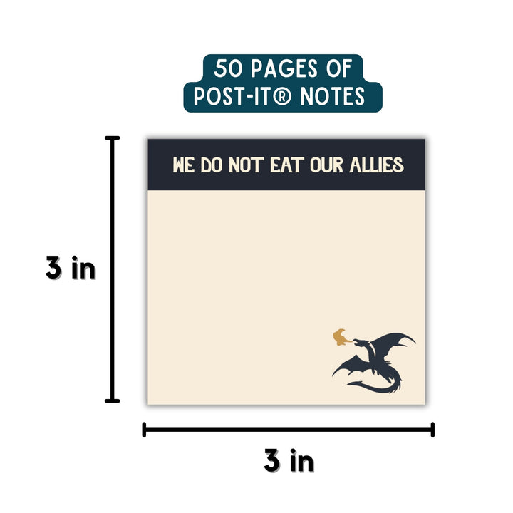We Do Not Eat Our Allies Sticky Notes | Fourth Wing