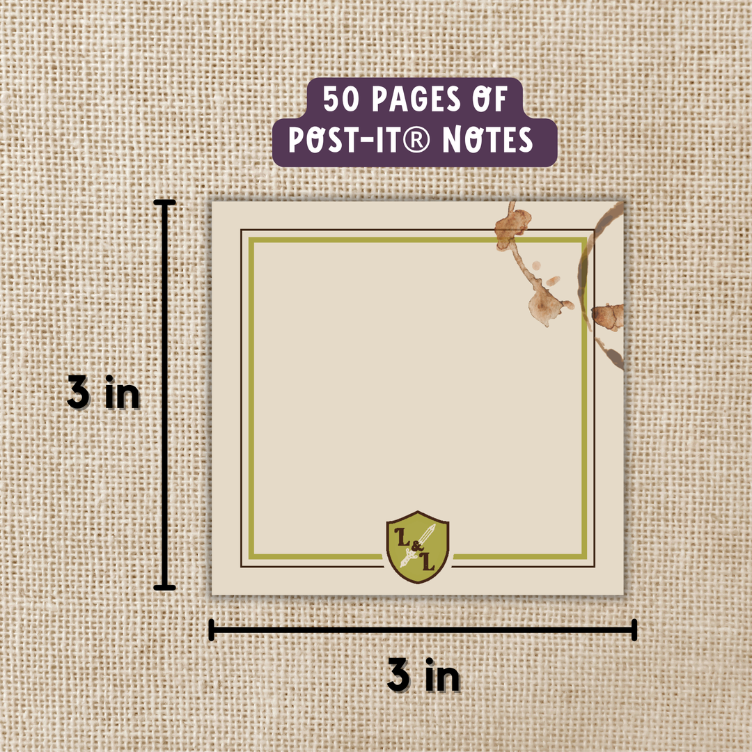 Legends & Lattes Logo Sticky Note | Legends & Lattes