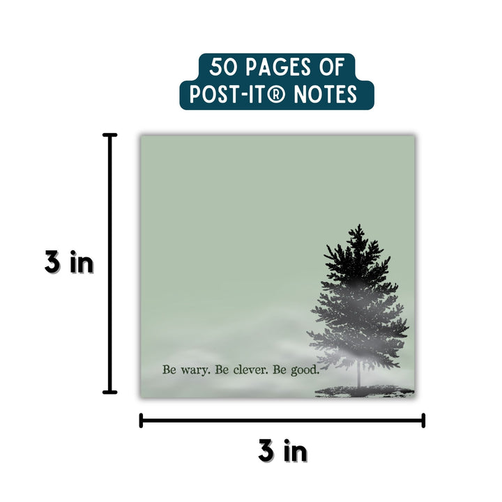 Be Wary. Be Clever. Sticky Notes | One Dark Window