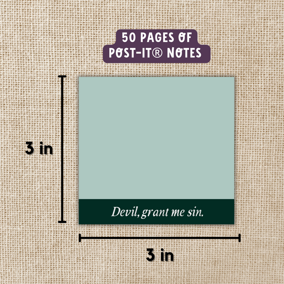Devil Grant Me Sin Sticky Notes | Throne Of The Fallen