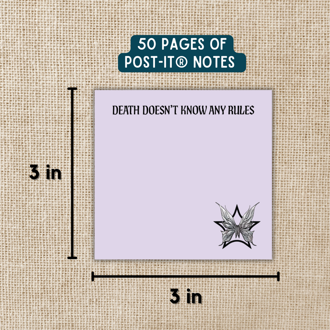 Death Doesn’t Know Rules Sticky Notes | The Games Gods Play