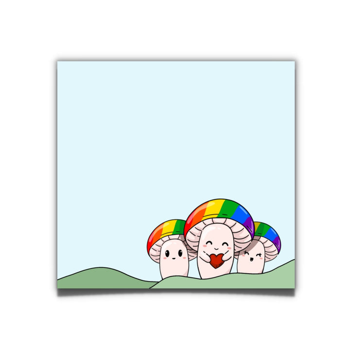 Gay Pride Mushroom Sticky Notes