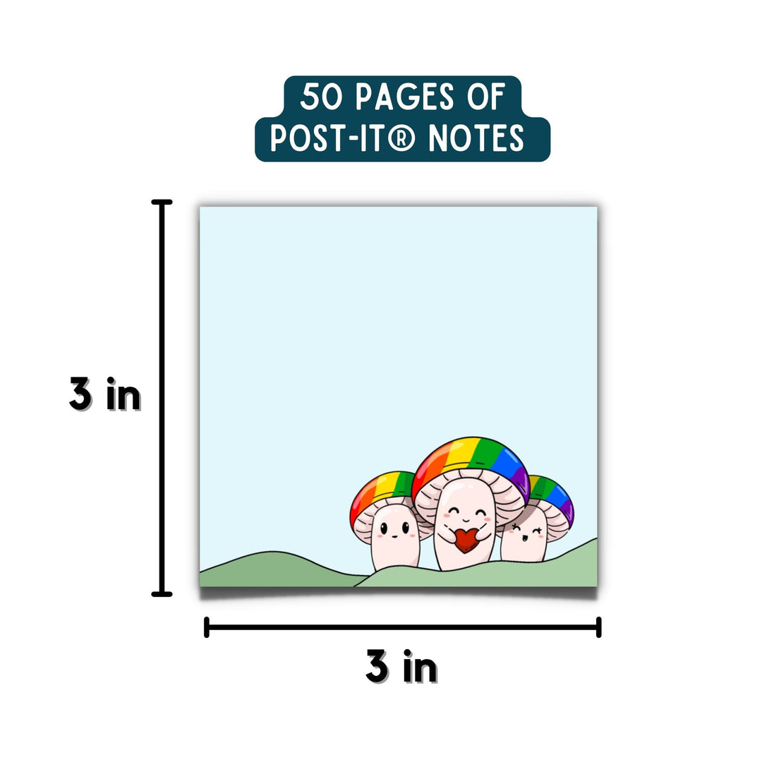 Gay Pride Mushroom Sticky Notes