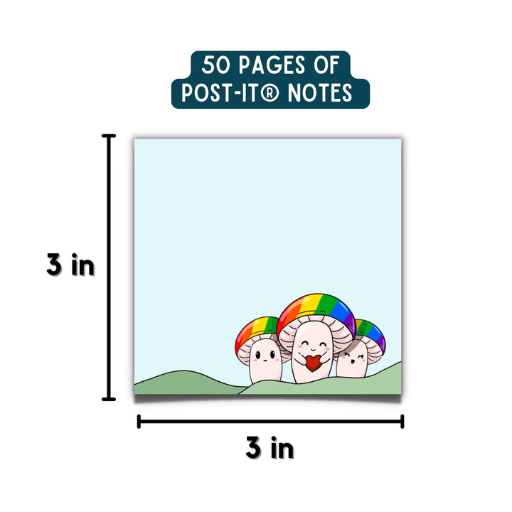 Gay Pride Mushroom Sticky Notes