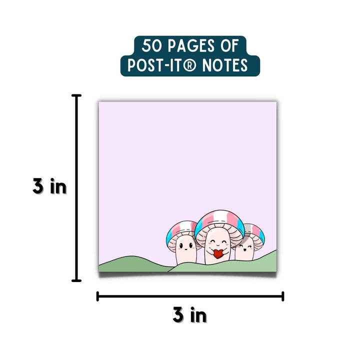 Trans Pride Mushroom Sticky Notes