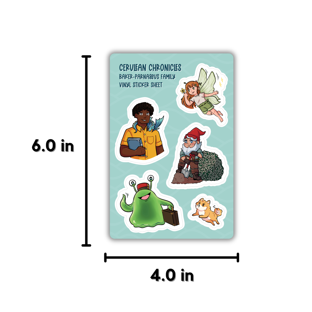 The Baker-Parnassuses Sticker Sheet | House in the Cerulean Sea