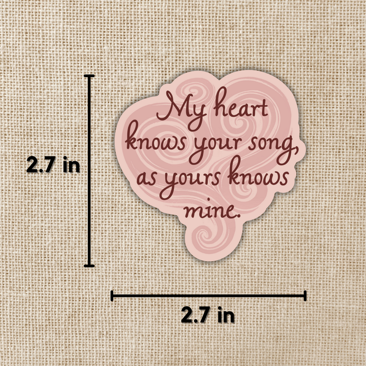 My Heart Knows Your Song Sticker | Priory of the Orange Tree