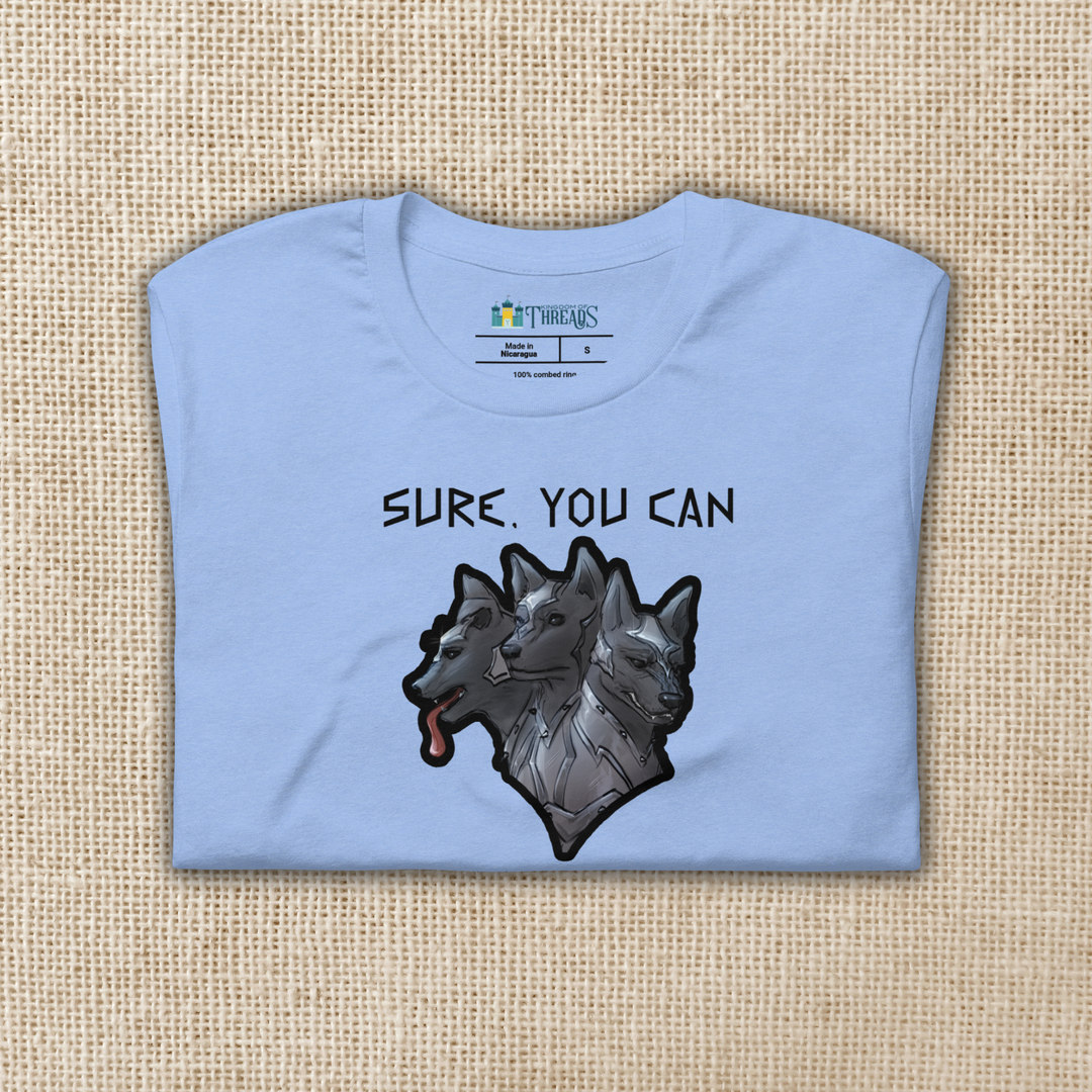 Sure, You Can Pet My Dog T-shirt | The Games Gods Play