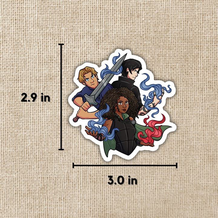 Bree, Nick and Sel Sticker | Legendborn