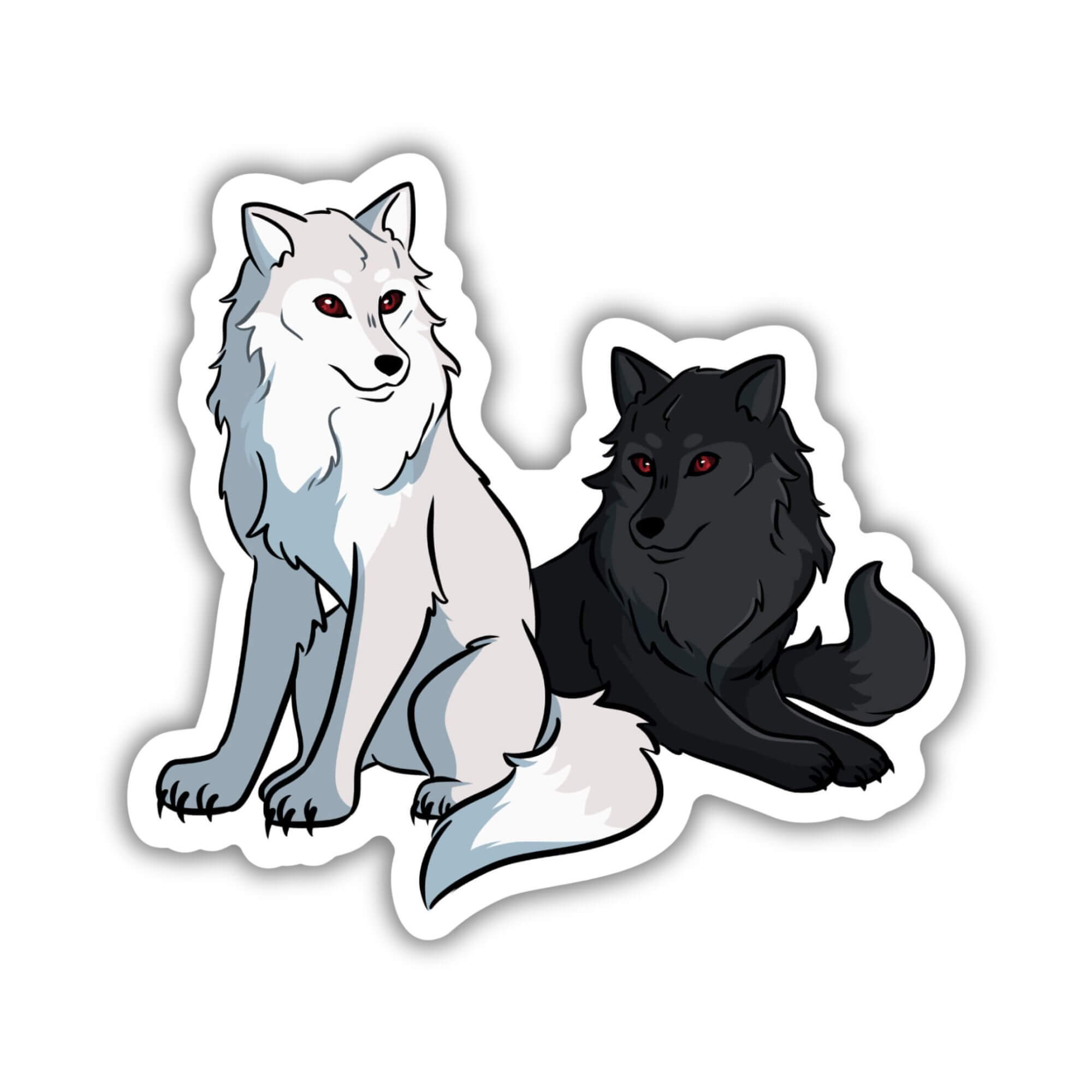 Ox Holding Joe in Wolf Form, Wolfsong Sticker | Kingdom of Threads