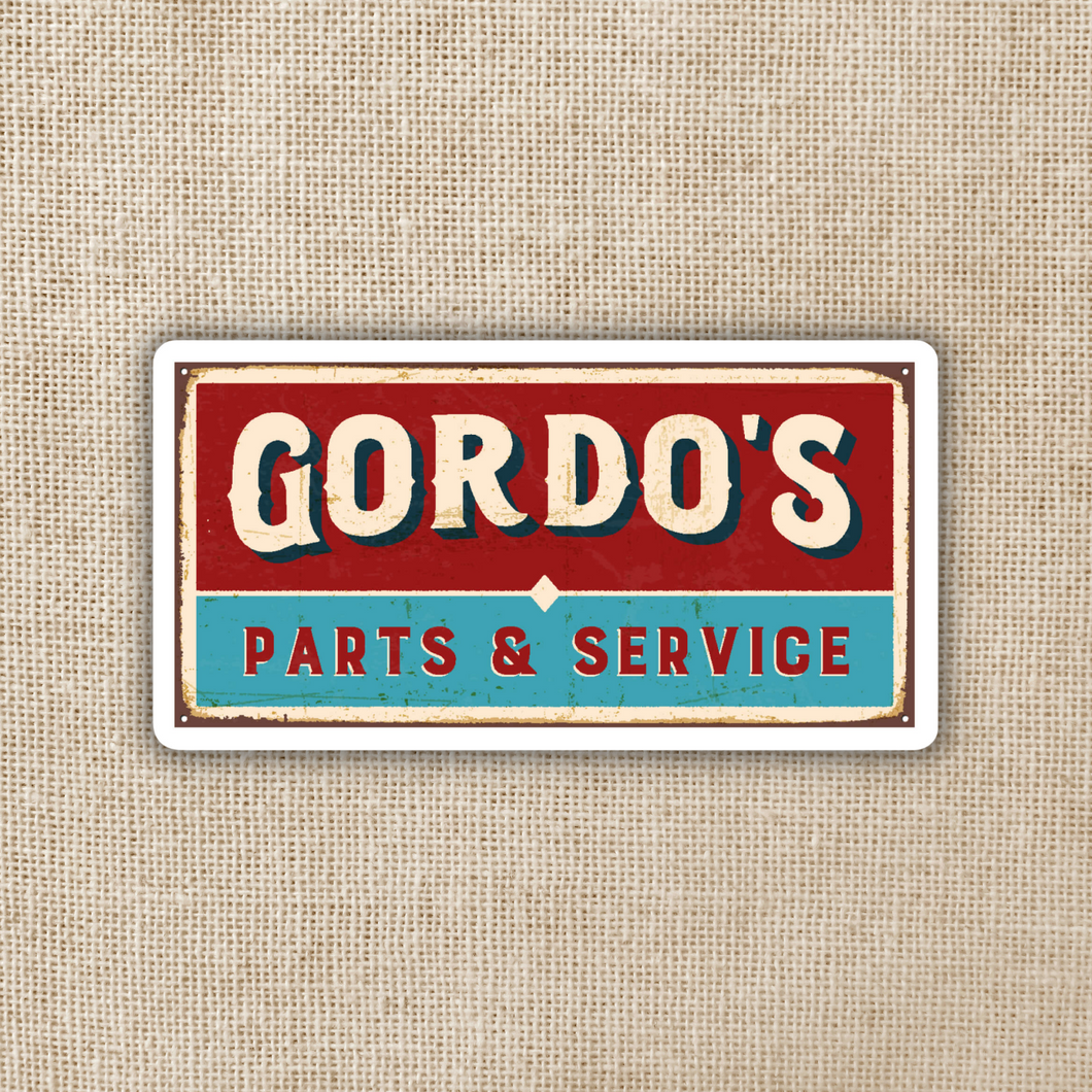Gordo's Shop Sign Sticker - TJ Klune, Green Creek