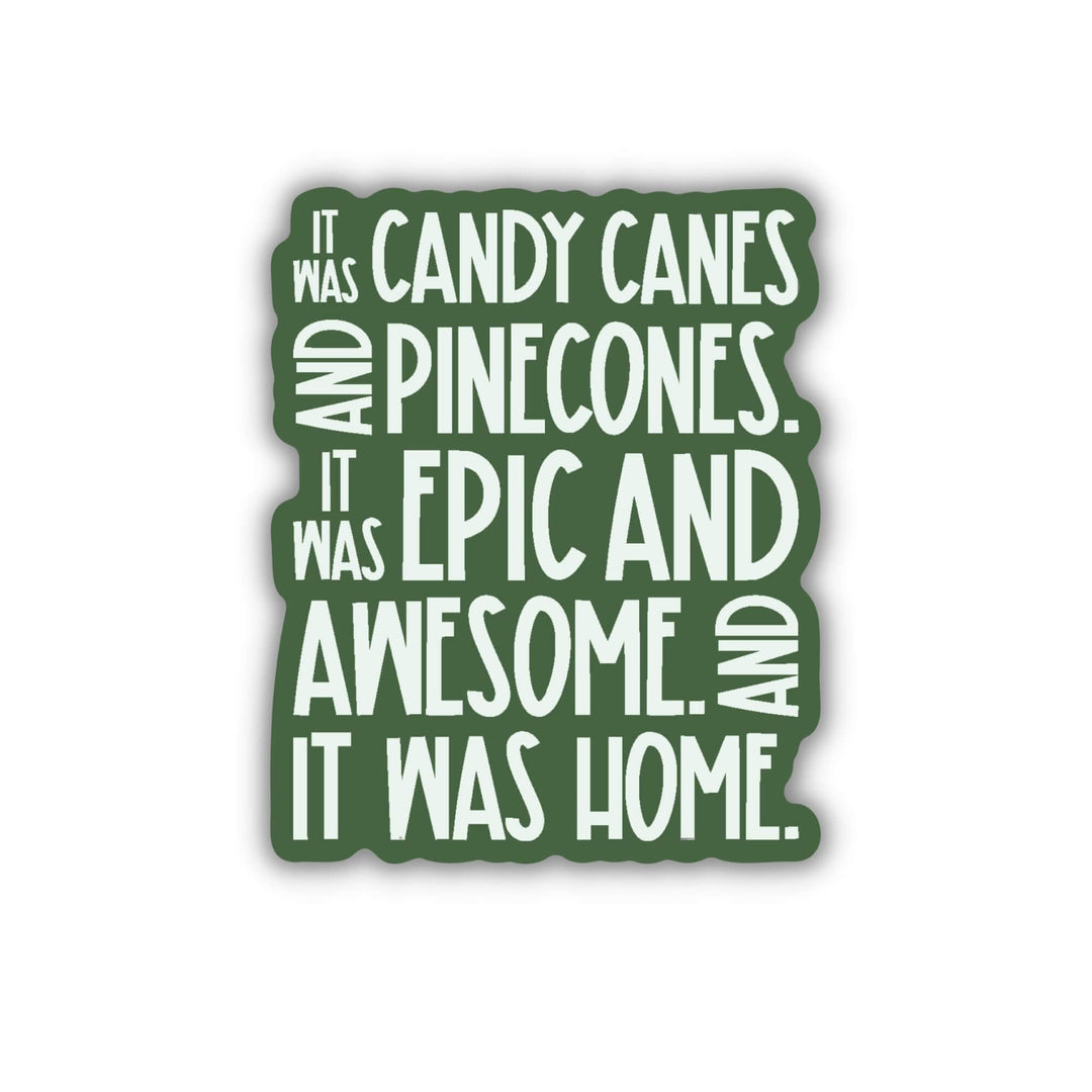 Candy Canes & Pinecones Sticker | Green Creek