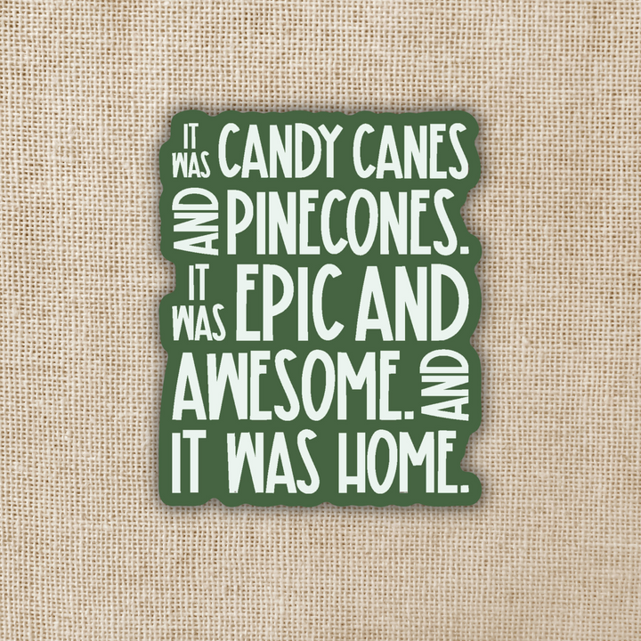 Candy Canes & Pinecones Sticker - TJ Klune, Green Creek
