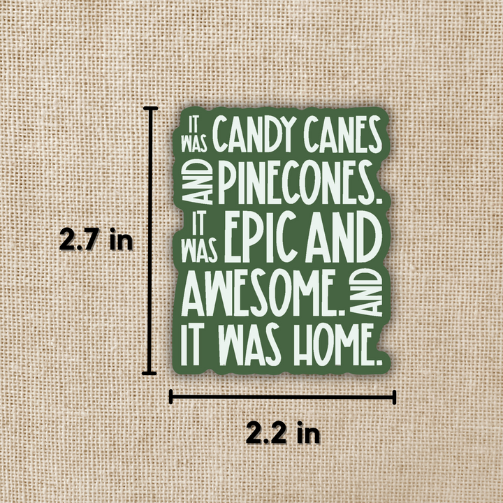 Candy Canes & Pinecones Sticker - TJ Klune, Green Creek