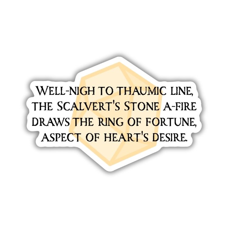 Scalvert's Stone Sticker | Legends & Lattes