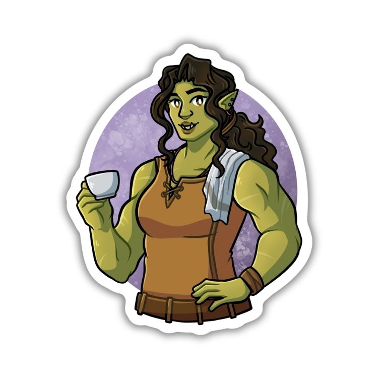 Viv With Coffee Sticker | Legends & Lattes