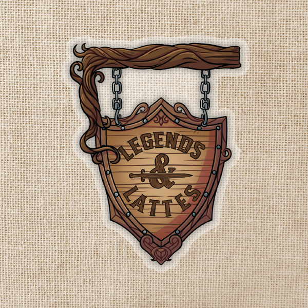 Legends & Lattes Cafe Sign Sticker | Legends & Lattes – Kingdom of