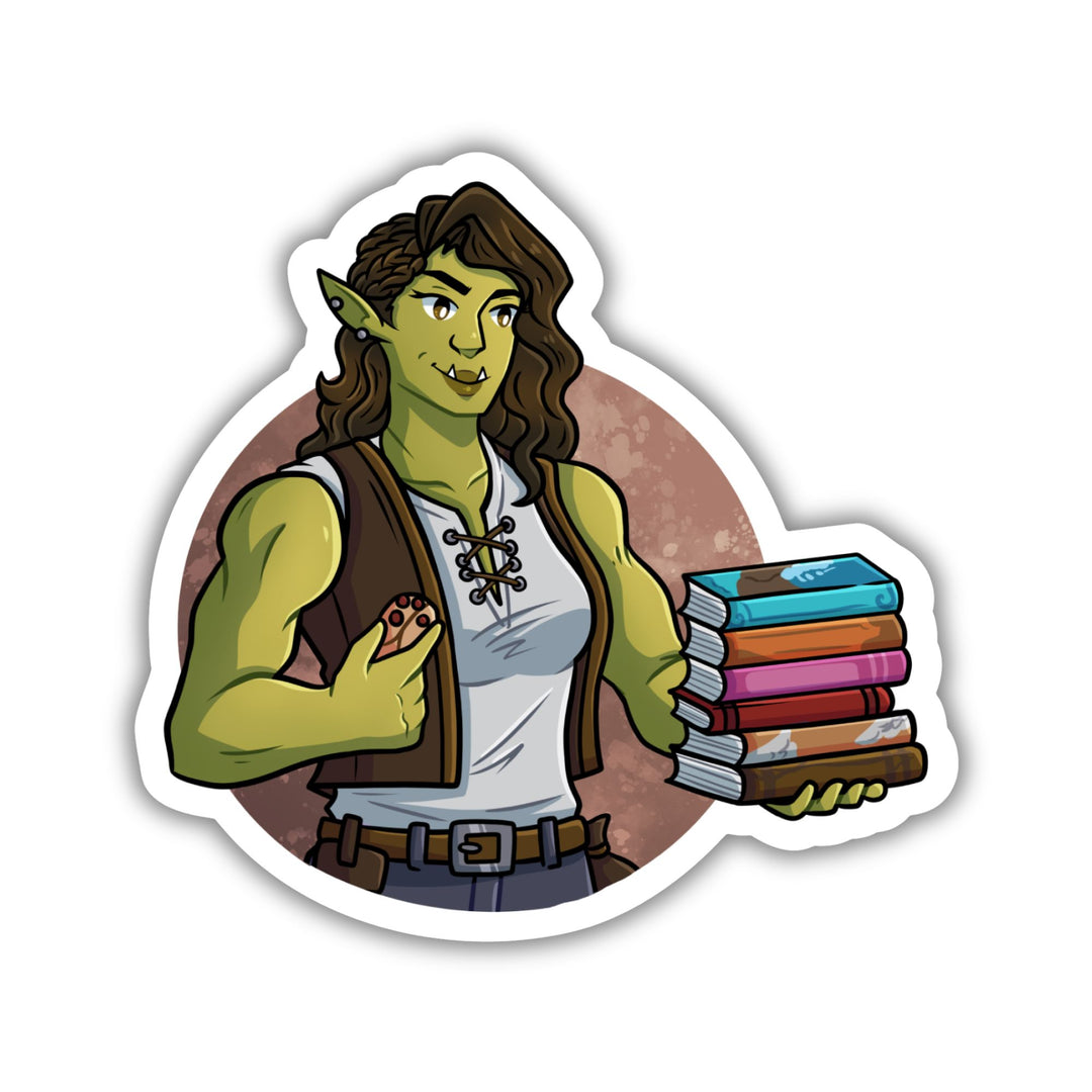 Viv With Books Sticker | Bookshops & Bonedust