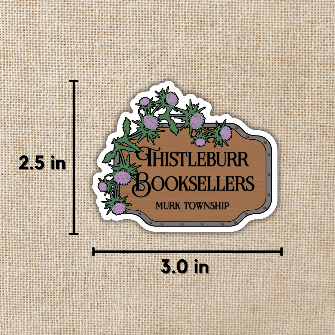 Thistleburr Booksellers Sticker | Bookshops & Bonedust